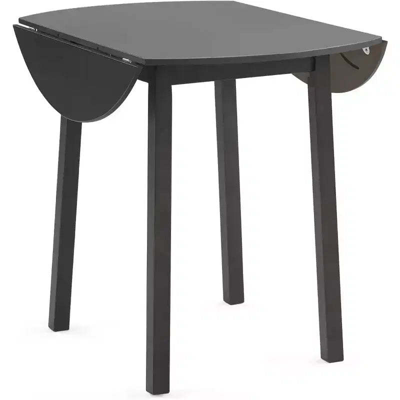 VINGLI 35 Solid Wood Folding Dining Table, Expandable Folding Round Table for Home, Brown.