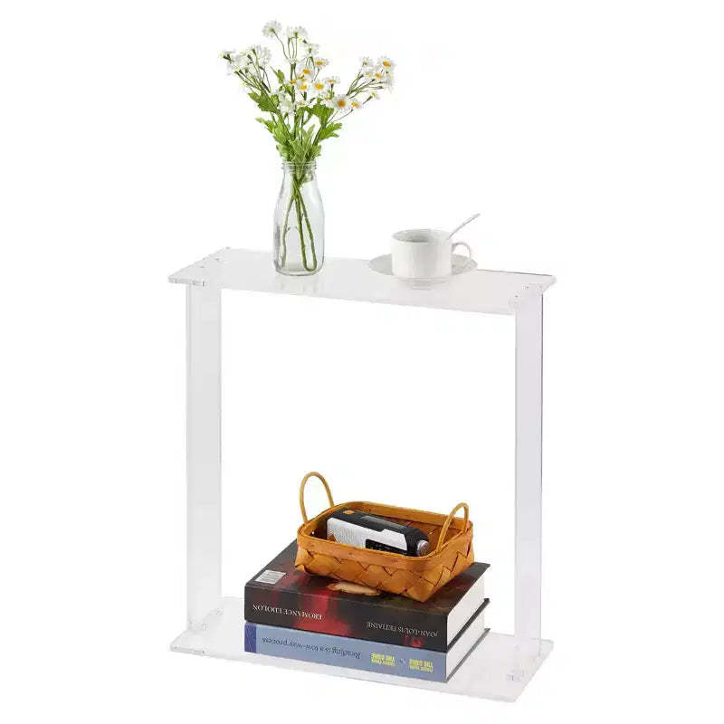 Modern Acrylic Console Table  Transparent Narrow Side Table (for Living Room/Dining Room/Entryway)