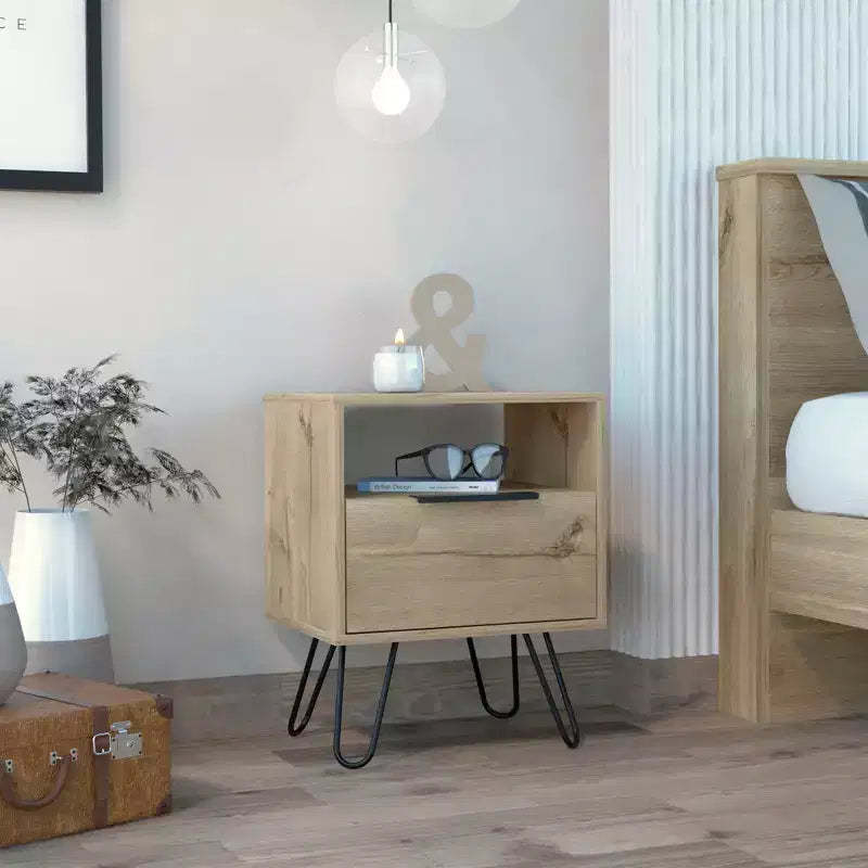 GDFStudio Callie Farmhouse 2-Tier Nightstand