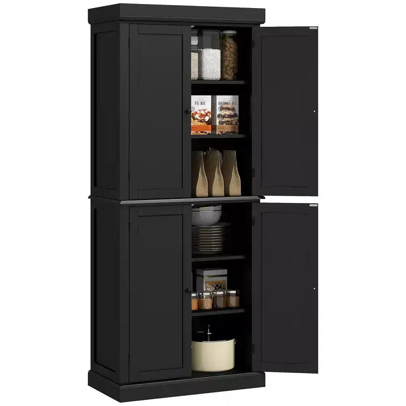 72 Kitchen Cabinet, Pantry Storage Cabinet with Doors and Shelves, Freestanding Food Pantry Cabinet