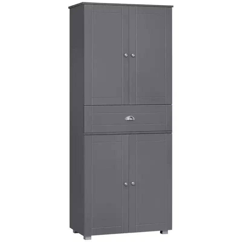 72 Freestanding Kitchen Pantry Cabinet, Tall Storage Cabinet with 4 Doors, Drawer and Adjustable Shelves for Dining Room