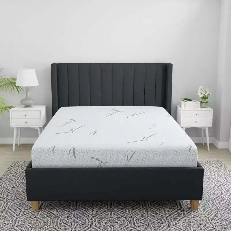 Okak 8/10IN Bamboo Rayon Memory Foam Mattress, Breathable Medium Firm Mattress, Preasure-Relief Mattress for Home, Hotel