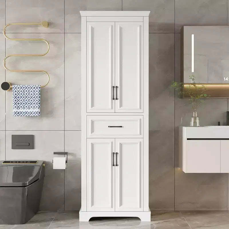 70.8 Freestanding Bathroom Vanity, Modern Elegant Design,Space-Saving Storage with Adjustable Shelves