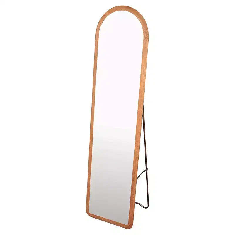 COZAYH Arched Full Length Mirror with Stand, Solid Wood Frame, 59.5 x 16 Inch