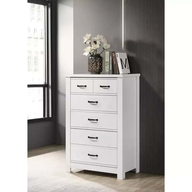 Cassini 31 White 5-Drawer Chest