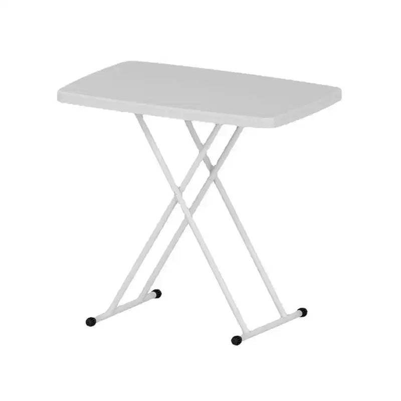 Simple Bedside Square Table, Plastic Personal Foldable Tables, Adjustable Rectangular Dining Table, for Party, Dining, Events, Picnic Indoor