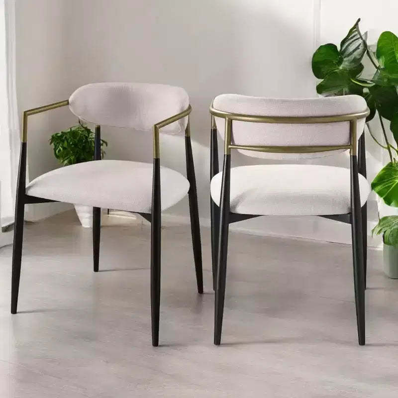 GDFStudio Wiers Modern Upholstered Dining Chair with Metal Frame (Set of 2)