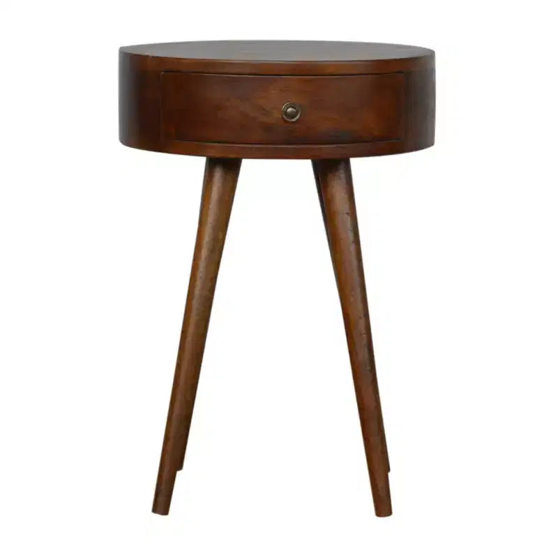 HomeRoots 22 Chestnut Solid Wood One Drawer Nightstand