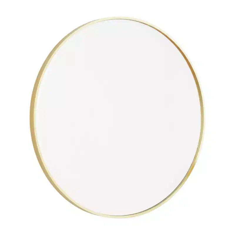 HomeRoots 20 Gold Metal Round Framed Bathroom Vanity Mirror
