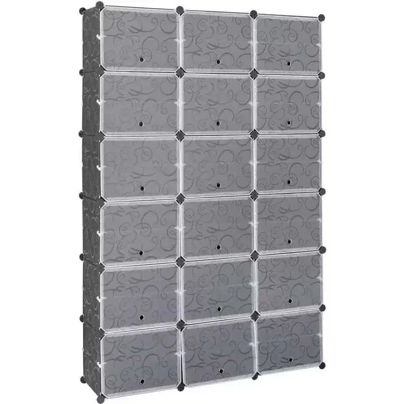 Expandable Plastic Shoe Rack, 12-Tier Shoe Cabinet, Holds 72 Pairs of Shoes, Suitable for Wardrobes, Entryways, Hallways,