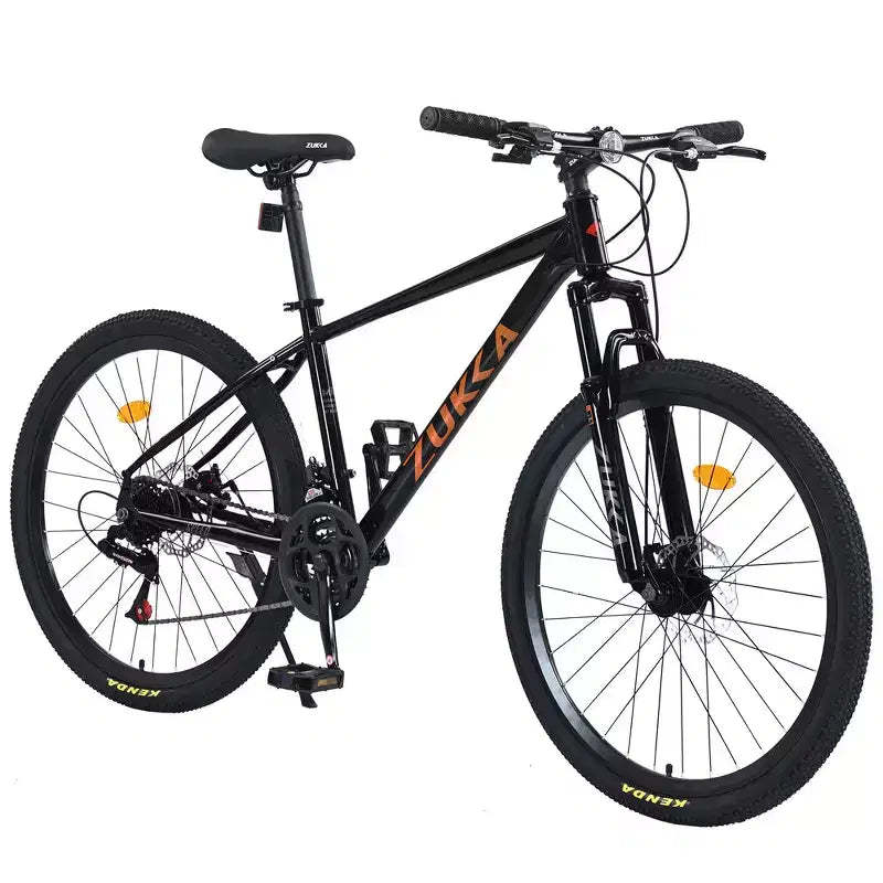 Whisen 26 Suspension Mountain Bike with 8-Speed Rear Derailleur, Fork KENDA Tires, Double Disc Brakes