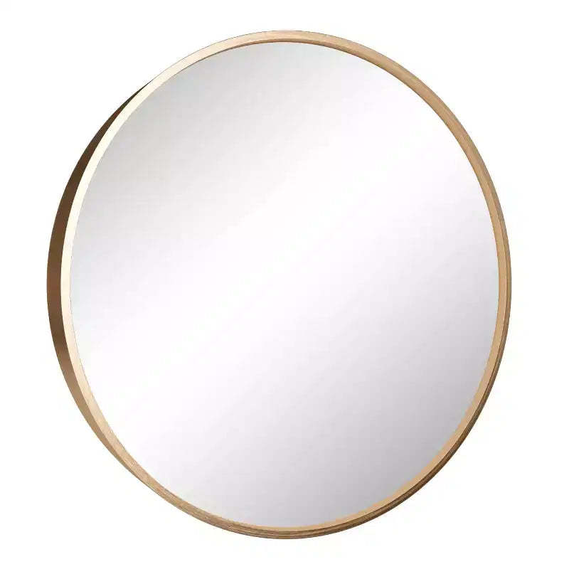 HomeRoots 20 Black Metal Round Framed Accent Mirror