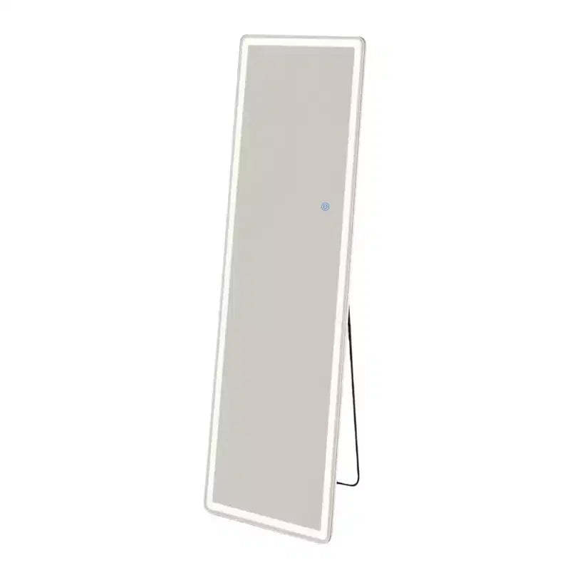 HomeRoots 64 Clear Lighted Freestanding and Wall Mount Frameless Full Length Mirror