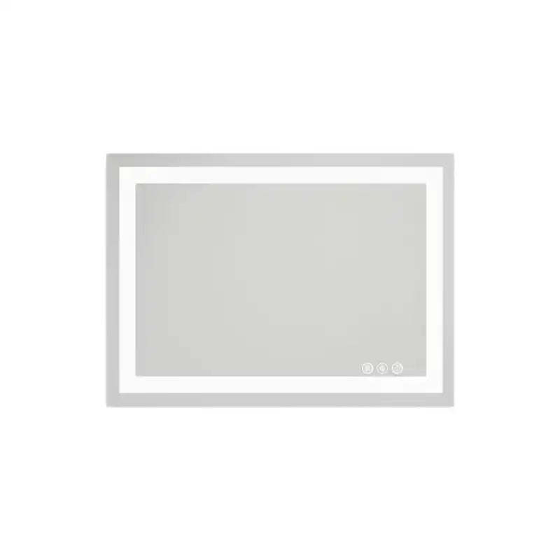 HomeRoots 20 Clear Lighted Frameless Bathroom Vanity Mirror