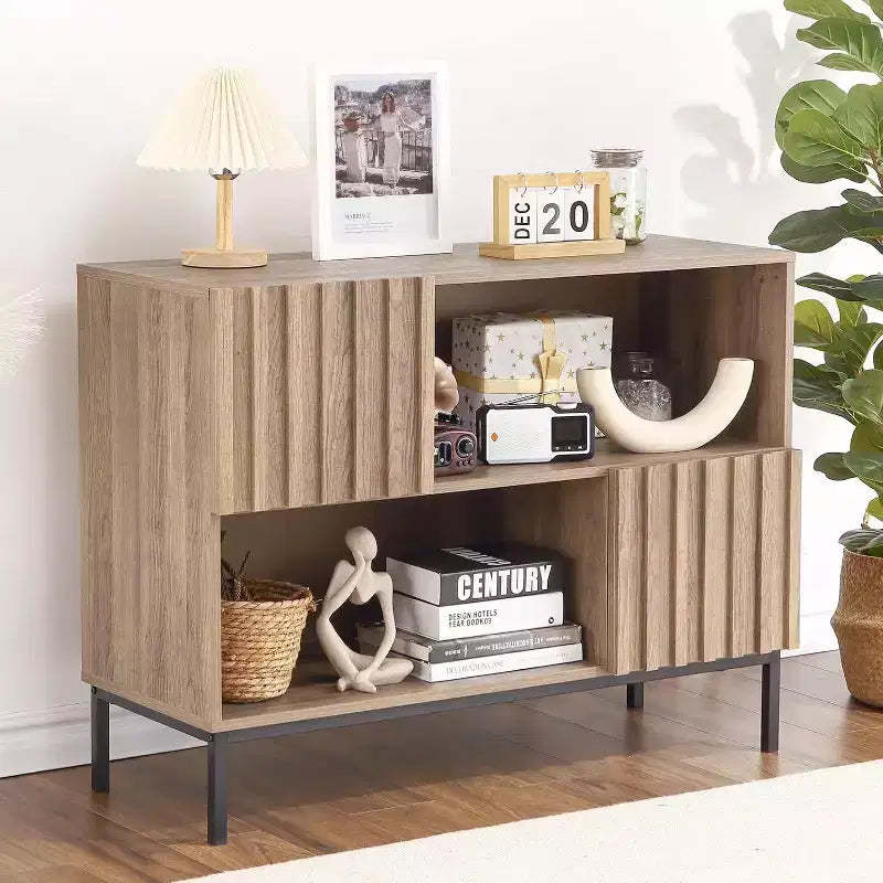 Entryway Table, Modern Farmhouse Buffet Storage Cabinet