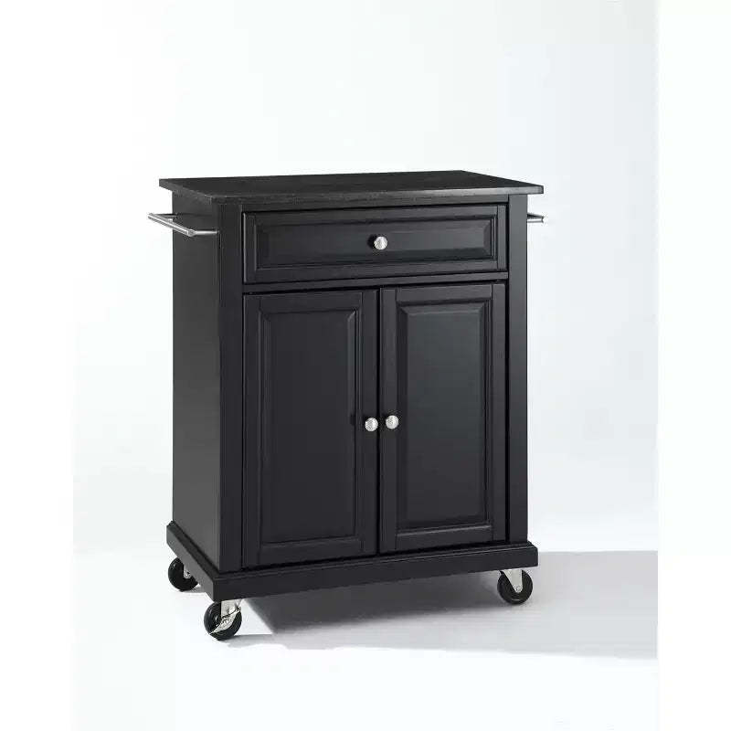 HomeStock 35.5 in.H Metal Kitchen Carts with 2 Doors and 1 Shelf