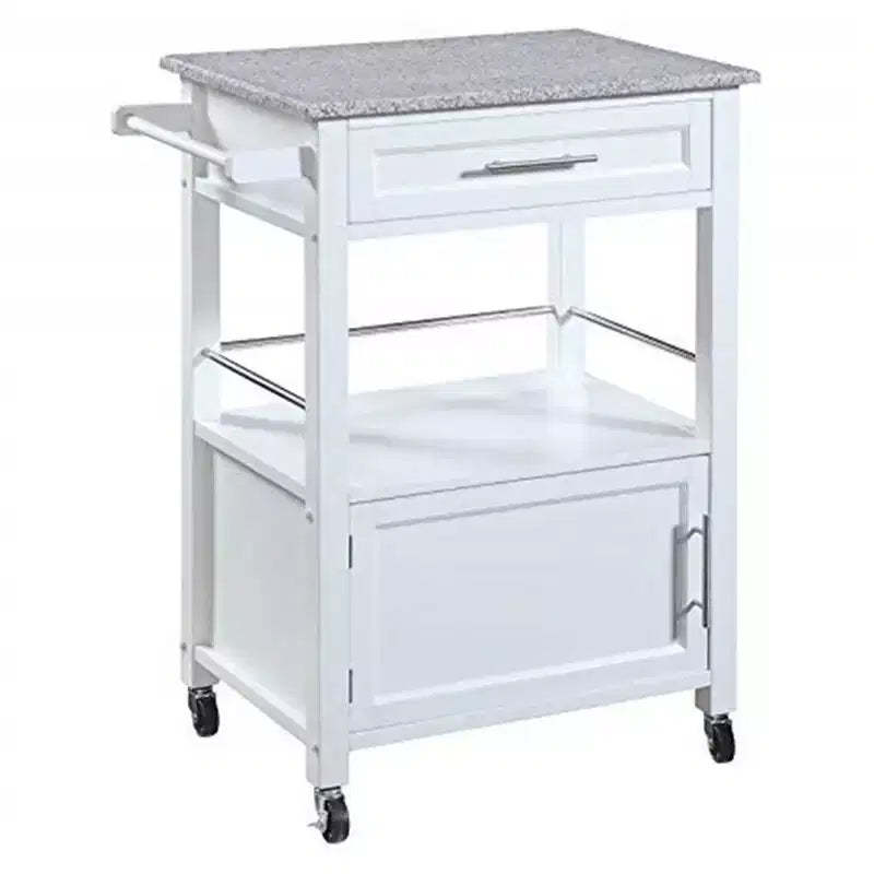 HomeStock 36 in.H Wood Kitchen Carts with 1 Door and 1 Shelf