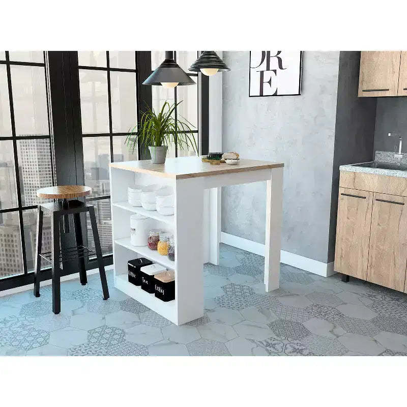 HomeStock Tanna Kitchen Island in Multi-Color - Engineered Wood