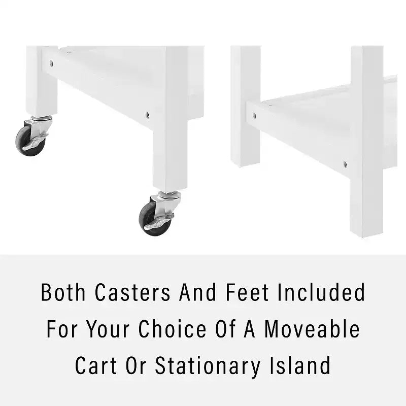 HomeStock 37 in.H Stainless Steel Kitchen Islands for Modular Kitchen with 2 Shelves