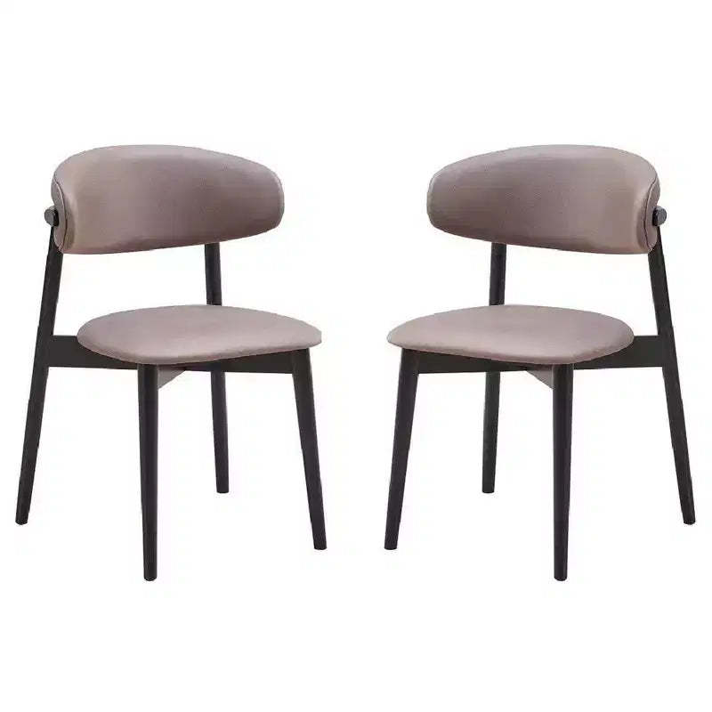 Royal Hampton 23 Inch Side Dining Chair Set of 2, Turned Legs, Gray Fabric, Black