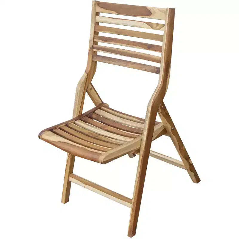 22 Brown Solid Wood Outdoor Folding Dining Chair