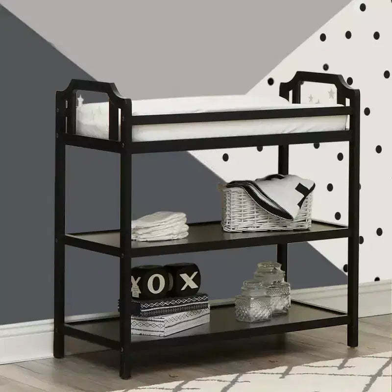 Whisen Baby Changing Table, Safe, Crib-Coordinating & Long-Lasting Versatility - Black