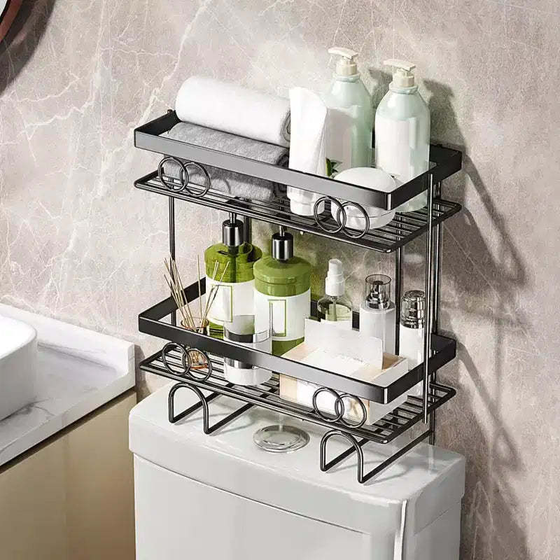 Bathroom Organizer Over Toilet,Over The Toilet Storage Shelf,No Drilling Toilet Shelf Rack and Stand,Space Saver for Small Space,Home Organizer Shelf