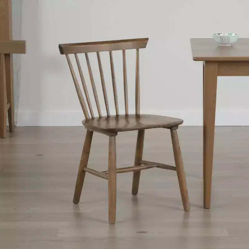 Royal Hampton Side Dining Chair Set of 2, Spindle Back, Tapered Legs, Walnut Wood