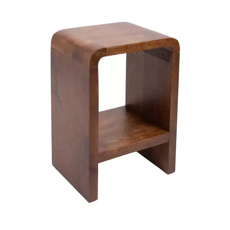 Kate and Laurel Reddy Radius Arch Side Table, 16x12x24, Walnut Brown