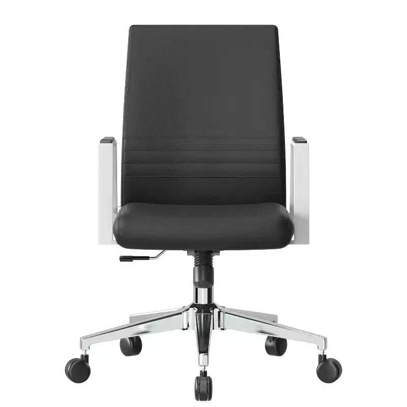 HomeStock 45 in.H Adjustable Height Black Faux Leather Seat Material with Adjustable Lumbar Support Ergonomic Office Chairs