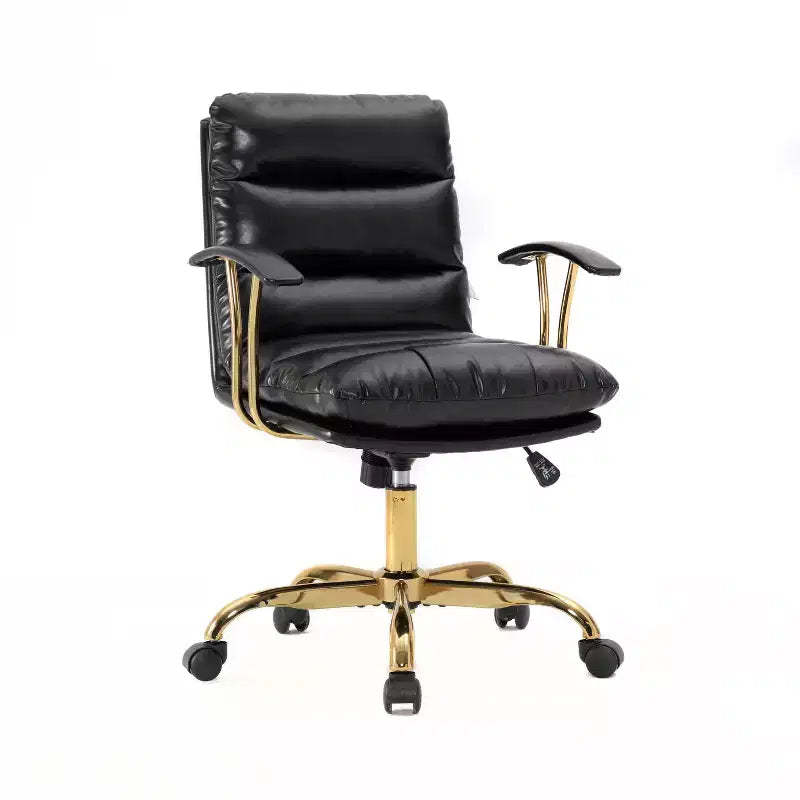 HomeStock 42 in.H Adjustable Height Black Cushion Seat Material with Swivels Executive Office Chairs