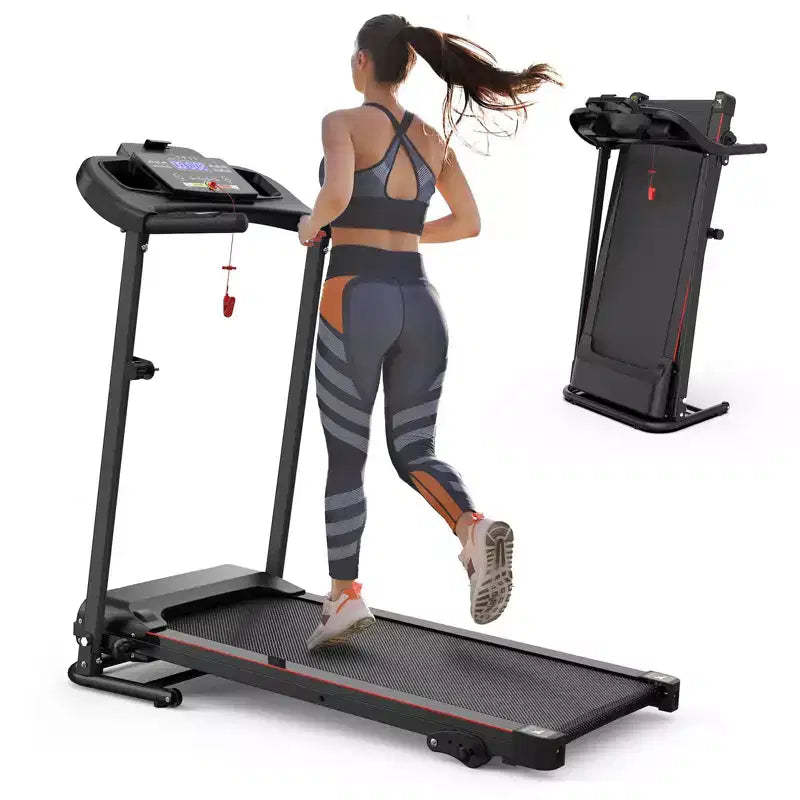 GDFStudio Georgena Compact Folding Treadmill with LCD Display and Manual Incline