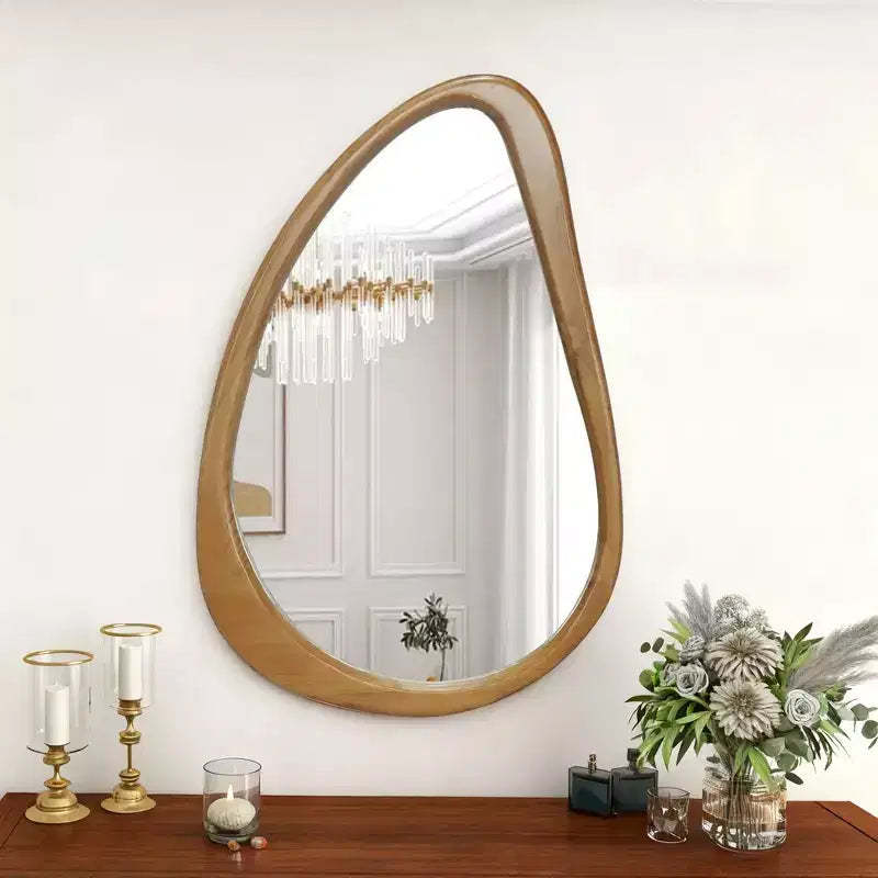 Okak Modern Irregular Decorative Wall Mirror for Entryway,Bathroom,Large Home Decor Vanity Mirror for Bedroom,Living Room