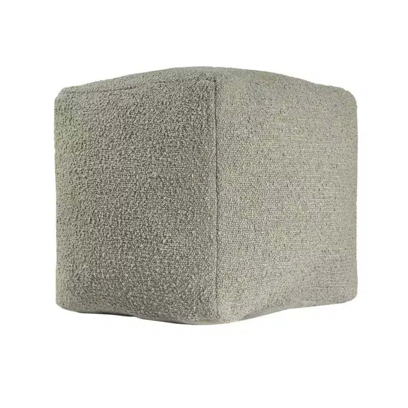 HomeRoots 18 Sage Boucle Pouf Ottoman