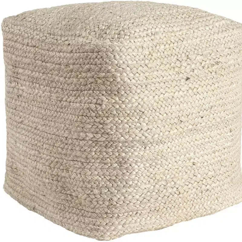 HomeRoots 18 Natural Jute Pouf Ottoman