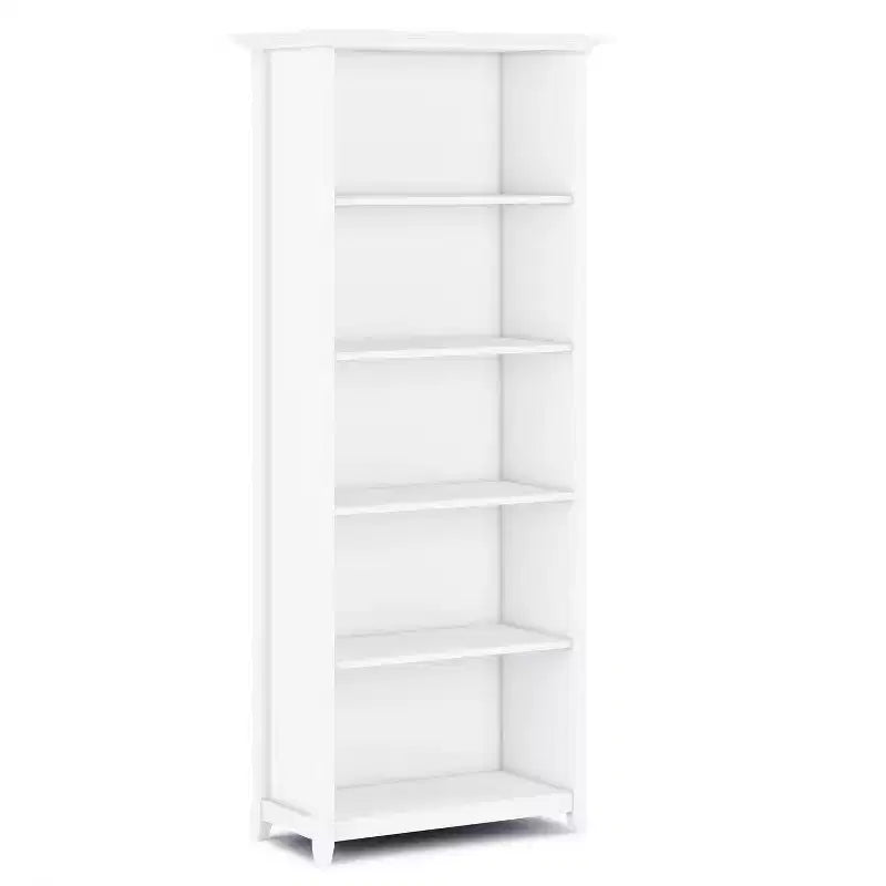 HomeStock 51 H. French Blue Metal Book Racks 5 with Tier Shelves