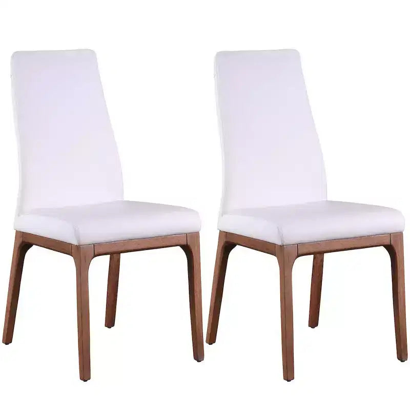 Chintaly,Modern Contour Back Upholstered Side Chair with Solid Wood Base - 2 Per Box