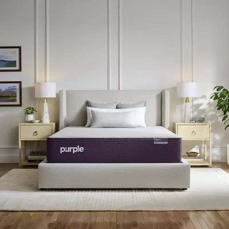 Purple Restore Hybrid Mattress Firm with GelFlex Grid and Coil System, Grey, Twin XL