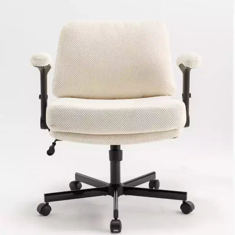 24 Wide Criss-Cross Chair: 4.3 Thick Cushion, Extra-Wide Comfy Seat for Cross-Legged Desk Time