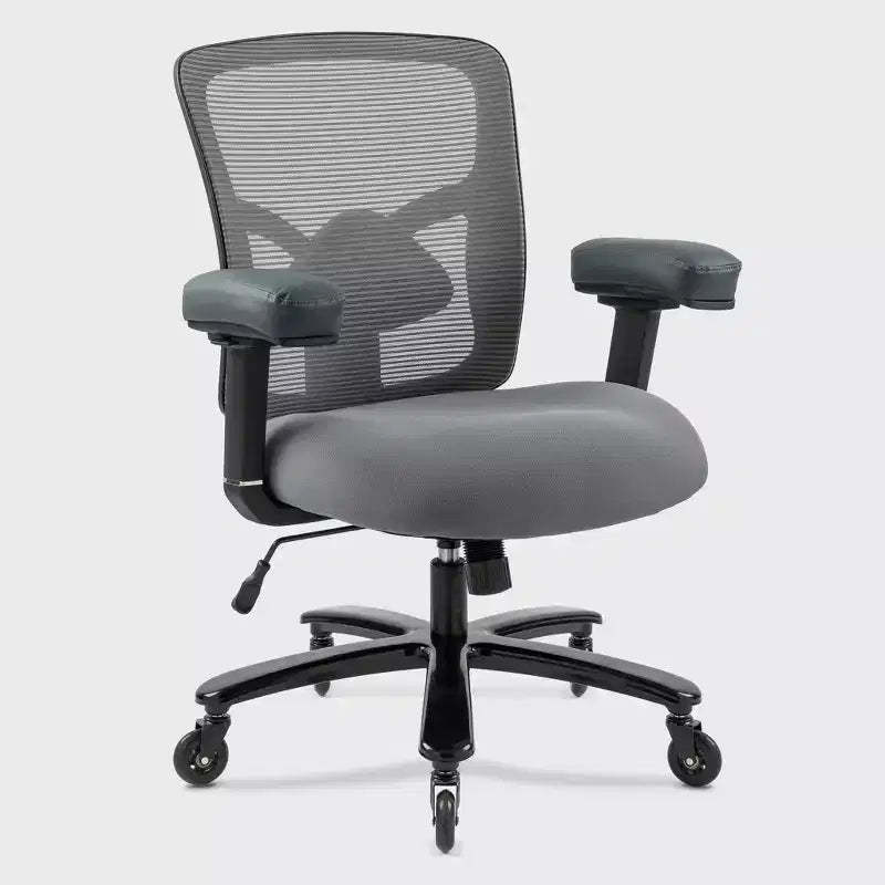 400 lb Big & Tall Mesh Chair: Wide Seat, Lumbar Support, High Back Executive Swivel for Heavy People
