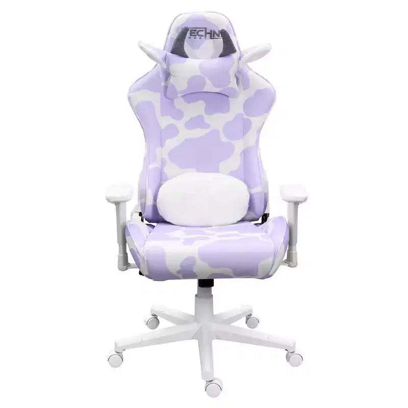 TS85 Lavender Print COW Series Gaming Chair