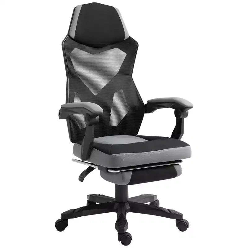 Home Office Chair Adjustable Height Recliner with Retractable Footrest
