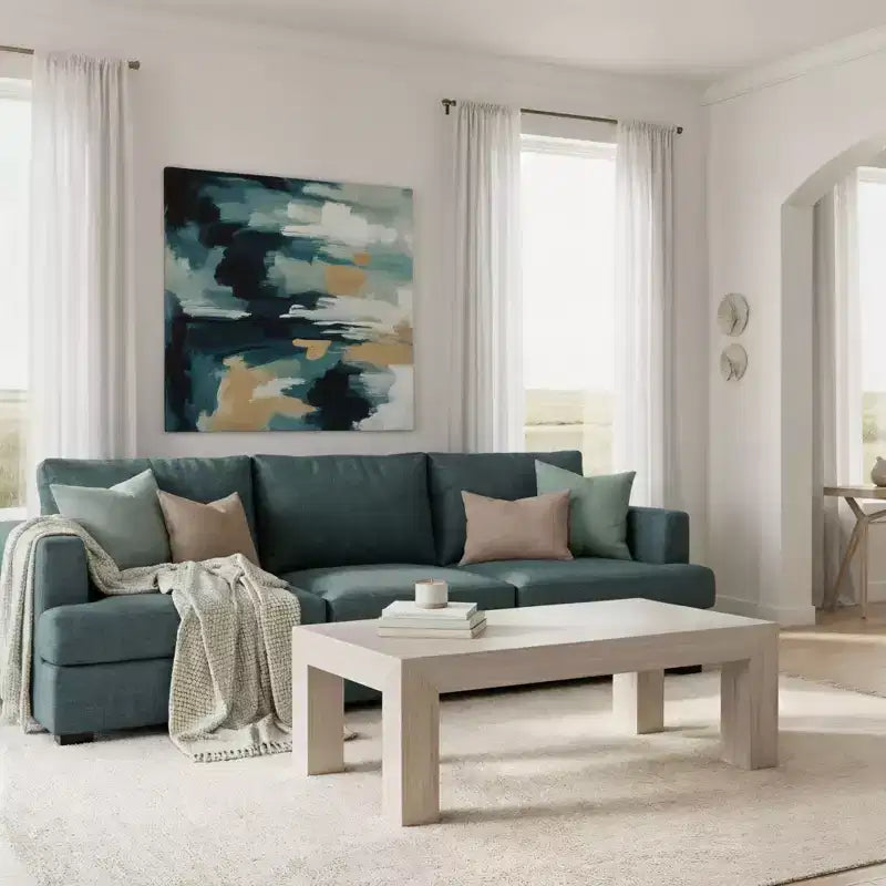 Modern Rectangular Coffee Table (48in x 24in / 1220mm x 610mm)
