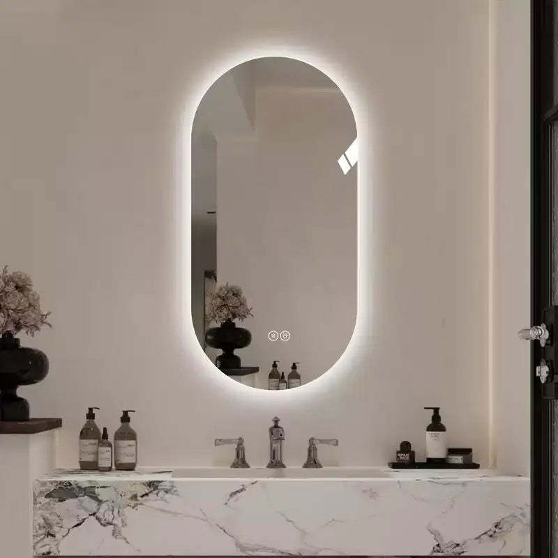 GDFStudio Sable 48 Modern Oval Anti-Fog LED Bathroom Mirror with Adjustable Light Modes