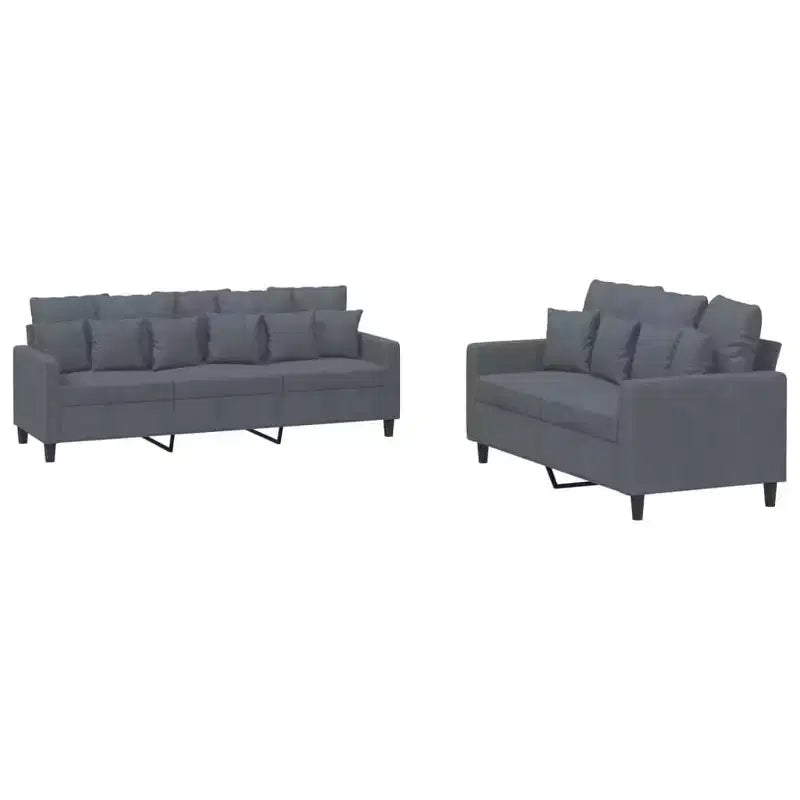 vidaXL Sofa Set with Cushions Couch Armchair for Living Room 2 Piece Velvet