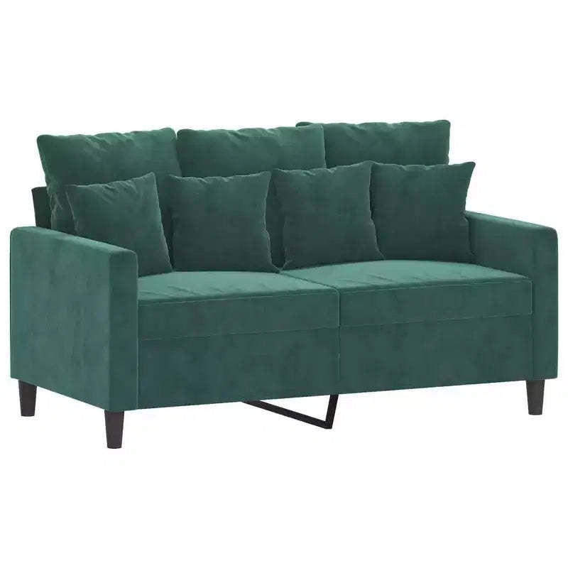 vidaXL 2-Seater Sofa Dark Green 47.2 Velvet