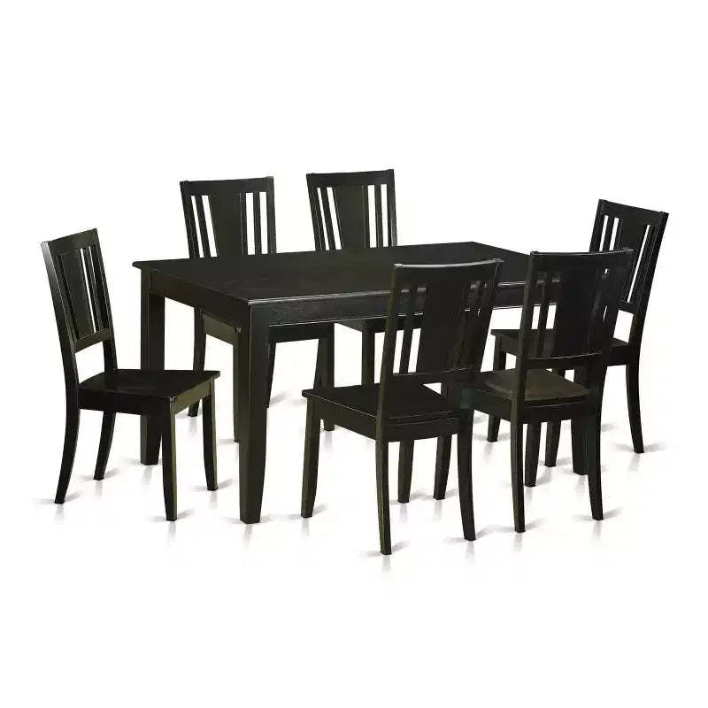 Victorian Dining Room Set - 7 Piece Rectangular Table & Chairs - Elegant Wood Furniture for Home