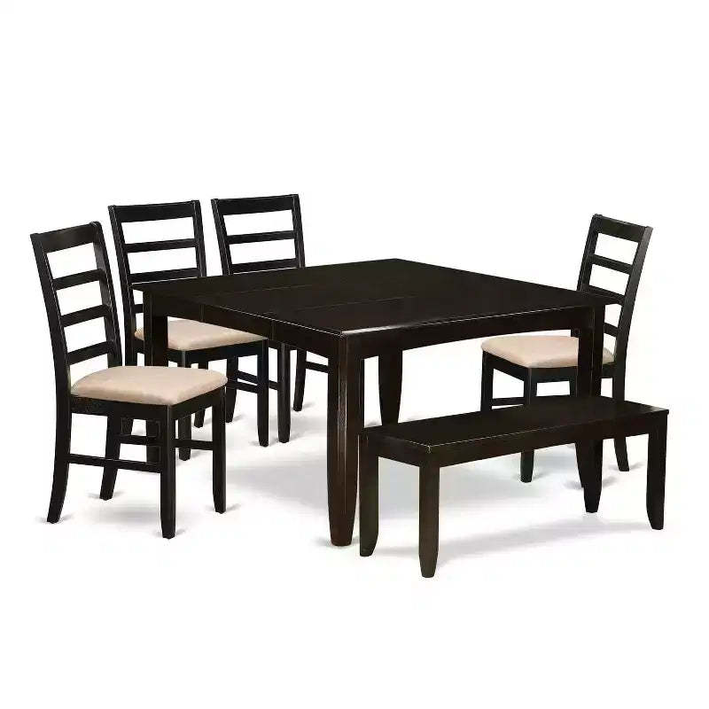 Dinette Set Kitchen Table with Chairs & Bench - Solid Wood Dining Room Set