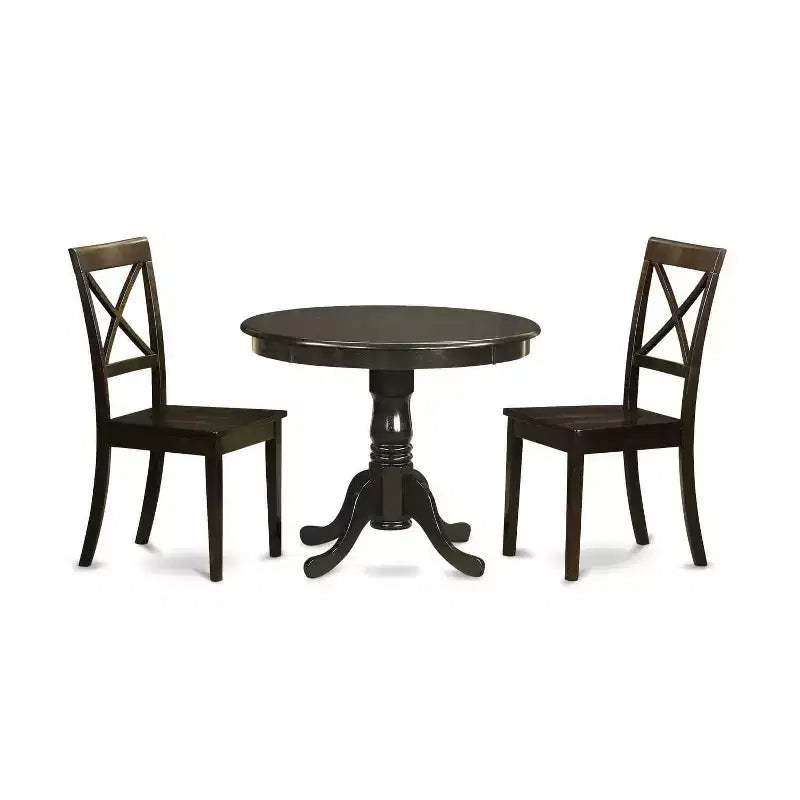 Round Dining Table Set with Chairs - 36 Inch Kitchen Table & 2 Dining Chairs