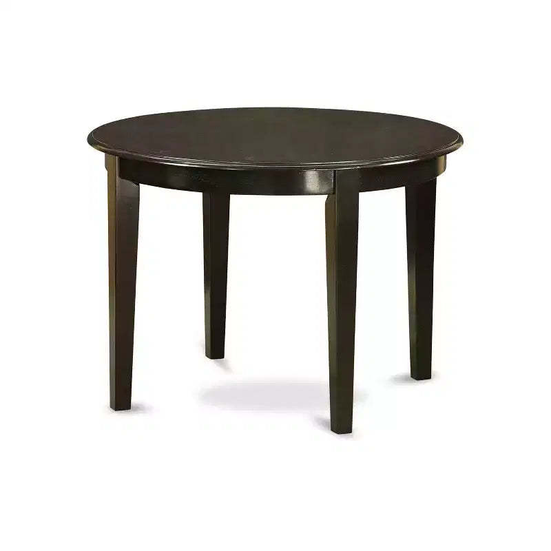 Nordic Kitchen Dining Set - 5 Piece Table & Chair Set - Solid Wood - Cappuccino Finish - Round Table for 4